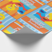 Sesame Pals Birthday Patroon Cadeaupapier (Hoek)