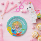 Sesame Pals Birthday Patroon Papieren Bordje (Feest)