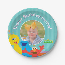 Sesame Pals Birthday Patroon Papieren Bordje