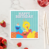 Sesame Pals Birthday Patroon Servet (Insitu)