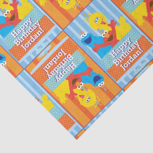 Sesame Pals Birthday Patroon Tissuepapier (Detail)