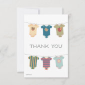 Sesame Pals Bodysuits Baby shower Bedankkaart (Voorkant)