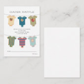 Sesame Pals Bodysuits Baby shower Luier Raffle Informatiekaartje (Voorkant / Achterkant)