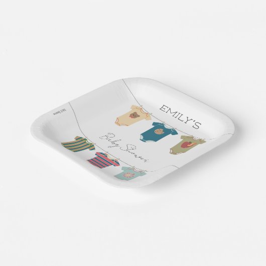 Sesame Pals Bodysuits Baby shower Papieren Bordje (Gebogen)