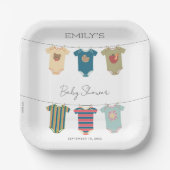 Sesame Pals Bodysuits Baby shower Papieren Bordje (Voorkant)