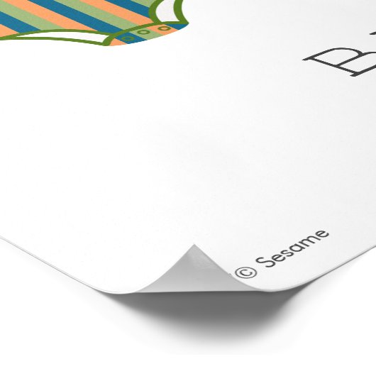 Sesame Pals Bodysuits Baby shower Welkom Poster (Hoek)