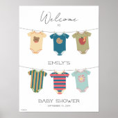 Sesame Pals Bodysuits Baby shower Welkom Poster (Voorkant)