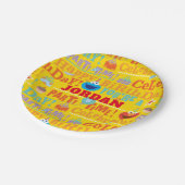 Sesame Pals Celebratiepatroon Papieren Bordje (Gekanteld)