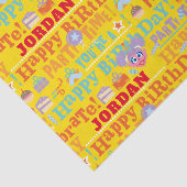 Sesame Pals Celebratiepatroon Tissuepapier (Detail)