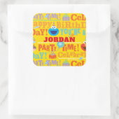 Sesame Pals Celebratiepatroon Vierkante Sticker (Tas)
