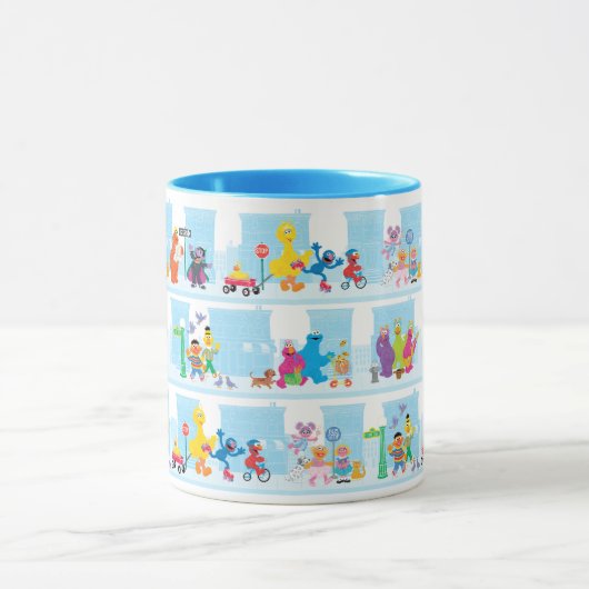 Sesame Pals die langs Sesamstraat lopen Patroon Mok (Midden)