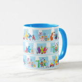 Sesame Pals die langs Sesamstraat lopen Patroon Mok (Voorkant rechts)