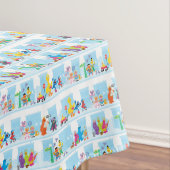 Sesame Pals die langs Sesamstraat lopen Patroon Tafelkleed (Voorbeeld)