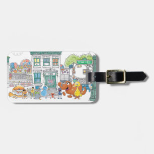Sesame Pals Doodley Graphic Bagagelabel