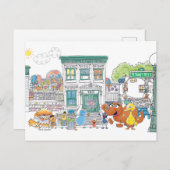 Sesame Pals Doodley Graphic Briefkaart (Voorkant / Achterkant)