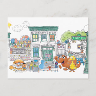 Sesame Pals Doodley Graphic Briefkaart
