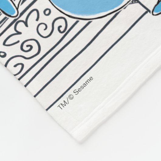 Sesame Pals Doodley Graphic Fleece Deken (Hoek)