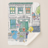 Sesame Pals Doodley Graphic Sherpa Deken (Voorkant)
