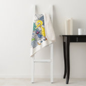 Sesame Pals Doodley Graphic Sherpa Deken (In situ)