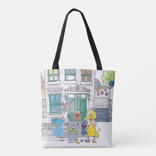 Sesame Pals Doodley Graphic Tote Bag (Achterkant)