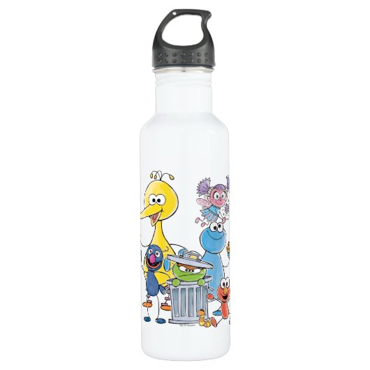 Sesame Pals Doodley Graphic Waterfles (Voorkant)