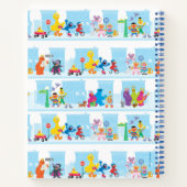 Sesame Pals loopt langs Sesamstraat Pattern Notitieboek (Achterkant)