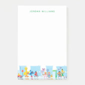 Sesame Pals loopt langs Sesamstraat Pattern Post-it® Notes (Voorkant)