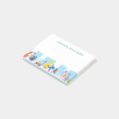 Sesame Pals loopt langs Sesamstraat Pattern Post-it® Notes (Schuin)