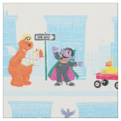 Sesame Pals loopt langs Sesamstraat Pattern Stof (Close Up)