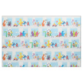 Sesame Pals loopt langs Sesamstraat Pattern Stof (Fat Quarter)