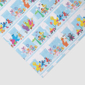 Sesame Pals loopt langs Sesamstraat Pattern Tissuepapier (Detail)