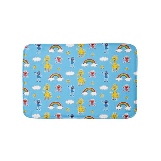 Sesame Pals Rainbow Doodley Pattern Badmat (Voorkant)