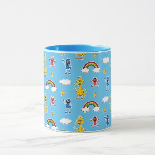 Sesame Pals Rainbow Doodley Pattern Mok (Midden)