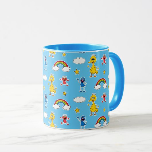 Sesame Pals Rainbow Doodley Pattern Mok (Voorkant rechts)
