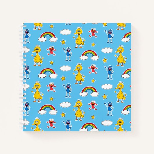 Sesame Pals Rainbow Doodley Pattern Notitieboek (Voorkant)