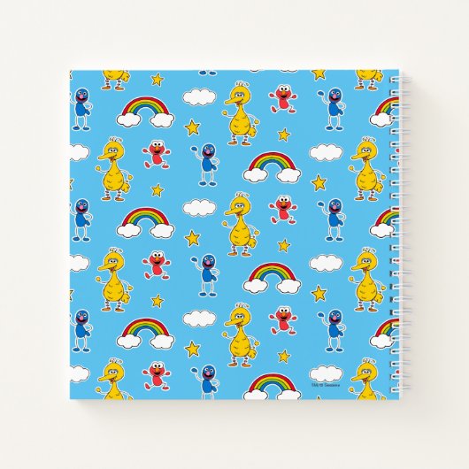 Sesame Pals Rainbow Doodley Pattern Notitieboek (Achterkant)