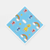Sesame Pals Rainbow Doodley Pattern Servet (Hoek)