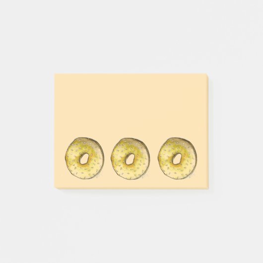 Sesame Seed Bagel NYC Bagels schrijft Post-it® Notes (Voorkant)