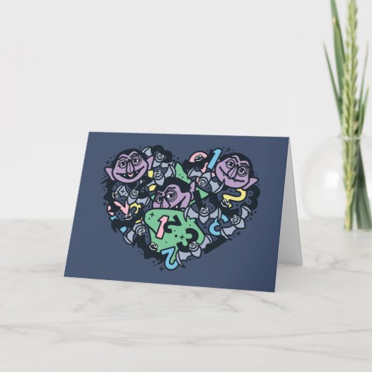 Sesame Sesame | Graaf Von Graaf Doodle Hart Feestdagen Kaart (Voorkant)