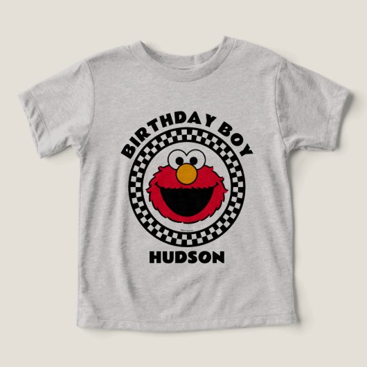 Sesame Straats Elmo Geruite Verjaardagsjongen (Design voorkant)