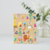 Sesame Street Apartment Windows Pattern Briefkaart (Staand voorkant)