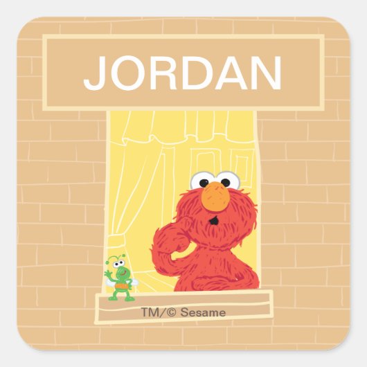 Sesame Street Apartment Windows Pattern Vierkante Sticker (Voorkant)