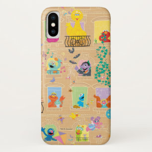 Sesame Street Appartementramen Patroon Case-Mate iPhone Case