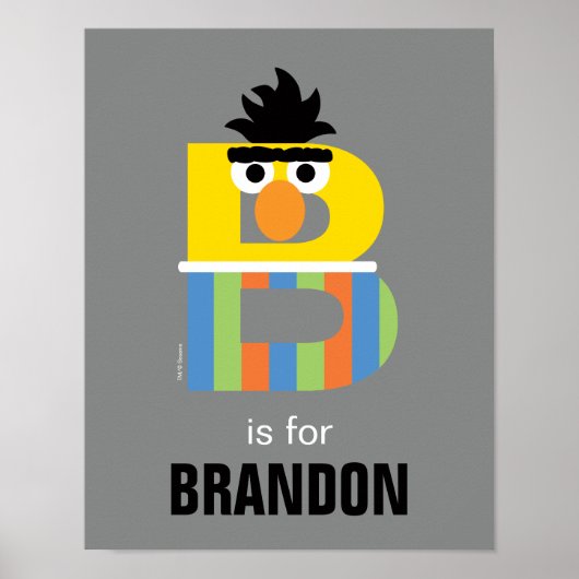 Sesame Street | B is voor Bert Poster (Voorkant)