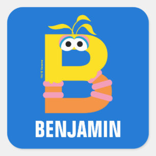 Sesame Street B is voor Big Bird Vierkante Sticker