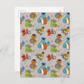 Sesame Street Band Gray Pattern Briefkaart (Voorkant / Achterkant)