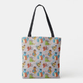 Sesame Street Band Gray Pattern Tote Bag (Achterkant)