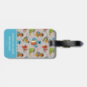 Sesame Street Band Grey Pattern Bagagelabel (Achterkant horizontaal)