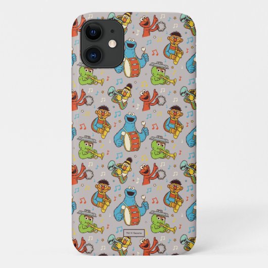 Sesame Street Band Grey Pattern Case-Mate iPhone Case (Achterkant)