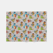 Sesame Street Band Grey Pattern Fleece Deken (Voorkant (Horizontaal))